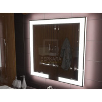 Зеркало с подсветкой лентой для ванной комнаты Новара 170х170 см