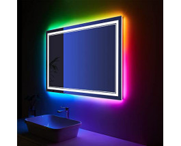 Зеркало с цветной RGB подсветкой для ванной комнаты Люмиро